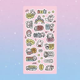 Cartoon Laser Cute Graffiti Korean Rabbit Cat Stickers Hand Account Diary Notebook Planner Scrapbook DIY Decorative Stickers
