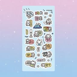 Cartoon Laser Cute Graffiti Korean Rabbit Cat Stickers Hand Account Diary Notebook Planner Scrapbook DIY Decorative Stickers