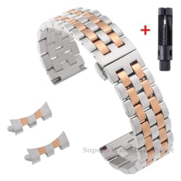 12/14/16/18/19/20/21/22mm Stainless Steel Strap for Tissot Curved End Wristband for Seiko Universal Bracelet Butterfly Buckle