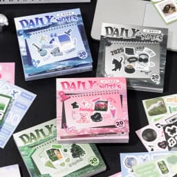Mr Paper 20Pcs/book Daily Handbook Square Paragraph Sticker Book Korean Cute Style DIY Creative Handbook Material Calendar Card