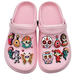 Mexio Day of the Dead PVC shoe Charms Slippers Buckle Fit Wristbands accessories Decoration Bands gift unisex party