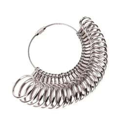 Aluminum Alloy Ring Gauges Sizer Meter Hand Loop Jewellery Measuring Ring Tool Size 0-13mm Measurement Finger Circumference