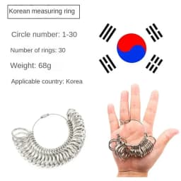 Aluminum Alloy Ring Gauges Sizer Meter Hand Loop Jewellery Measuring Ring Tool Size 0-13mm Measurement Finger Circumference