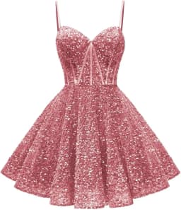Spaghetti Straps Sequin Homecoming Dress Short Prom Gown with Pockets Evening Party Gowns cocktail dress party mini dresses