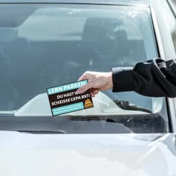 160 Pcs Funny German Parking Warning Stickers , Humorous Car Reminder Labels with Cartoon Design, Single Use,Car Stickers.
