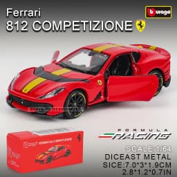 Bburago 1: 64 Ferrari SP3 812 Competitor ENZO F40 F12TDF SF90 458 Collection Series Car Die Casting Model Children's Gift Toy