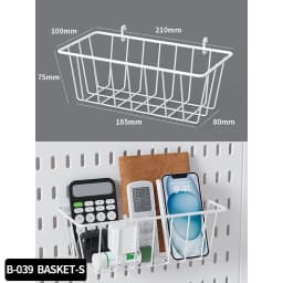 No-Drill Clamp-On Standing Pegboard Storage Organizer, Desktop Rack with DIY Accessories, Office Desk Stationery Holder