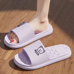 Women Summer Concise EVA Slippers Men Soft Home Slides Couples Bathroom Non-slip Sandals Adults Comfortable Outdoor Beach Shoes