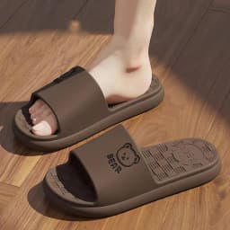 Women Summer Concise EVA Slippers Men Soft Home Slides Couples Bathroom Non-slip Sandals Adults Comfortable Outdoor Beach Shoes