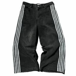 American Harajuku Style Baggy Jeans Y2K Streetwear Striped Denim Pant Men Women Casual Wide Leg Trousers Trendy High Street Pant