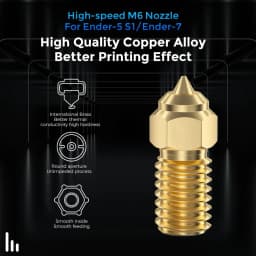Creality Ender 3 V3 SE Nozzles 0.2/0.4/0.6/0.8/1mm High-Speed Brass Nozzles Hotend Extruder Nozzle 3D Printer Accessory