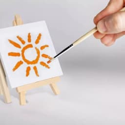 12pcs Artists 5 Inch Mini Easel +3 Inch X3 Inch Mini Canvas Set Painting Kids Craft DIY Drawing Small Table Easel for School