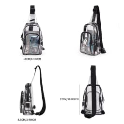 TINYAT Multi Color Clear Women's Chest Bag Comes with USB,Type-c Port,Suitable for Attending Concerts and Outdoor Parties
