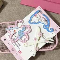 DIY New Cartoon Cute Musical Notes Carabiner Acrylic Mobile Phone Pendant INS Acrylic Bag Charms Backpack Hanging Accessories