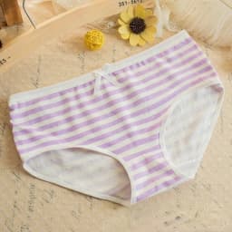 Kawaii Lolita Girls Japanese Anime Style Cosplay Women Panties Briefs With Bow Underwears Underpants Blue Pink White Stripe Gift