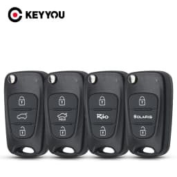 KEYYOU For Kia K2 K5 Rio 3 Ceed Sorento Sportage 3 BT Flip Remote Car Key Shell Case For Hyundai Solaris Accent Avante I30 IX35