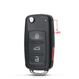 KEYYOU Flip Blank Case Car Remote Key Shell Fob For VW For Volkswagen Golf Polo Caddy Jetta Beetle Touran Octavia Eos Scirocco
