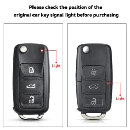 KEYYOU Flip Blank Case Car Remote Key Shell Fob For VW For Volkswagen Golf Polo Caddy Jetta Beetle Touran Octavia Eos Scirocco