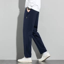 Ice Silk Men's Pants 2025 Summer New Black Gray Thin Business Casual Pants Outdoor Elastic Breathable Straight Leg Sweatpants
