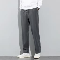 Ice Silk Men's Pants 2025 Summer New Black Gray Thin Business Casual Pants Outdoor Elastic Breathable Straight Leg Sweatpants