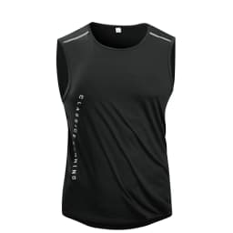 CHRLCK Men's Running Vest Quick Drying Gym Tank Top Men Fitness Sleeveless Shirt Male Mesh Breathable Fitness Sports Vest