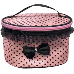 1pcs Dot Bowknot Women Lace Patchwork Organizer Bag Makeup Cases Female Lace Cosmetic Bag Waterproof Cosmetic Pouch Home