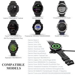 2 in 1 Type C/Micro USB Charging Adapter Converter For Garmin Fenix E 8 7 7X 6 6S 5 5X Venu 2S Vivoactive 3 4 Watch Charger Dock