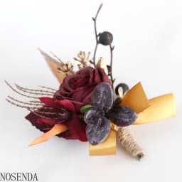 Burgundy Silk Rose Artifical Flowers Men Groom Boutonniere Bridesmaid Wrist Corsage Boutonnière Marriage Decoration