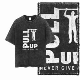 YG BODY BUILDING Printed Cotton Acid Washed Graphic Unisex T Shirt Cool CROSSFIT Streetwear Men Tshirts Big Size Tee for Men