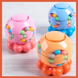 Magic Bean Cube Finger Rotating Stress Relief Toy for Adults Kids Antistress Anxiety Relief Fidget Cube Gifts Puzzle Toys
