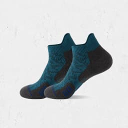WRELS 1/2/3Pairs Athletic Running Cushioned Ankle Socks Cushioned Moisture Arch Support Compression Sock for Men and Women