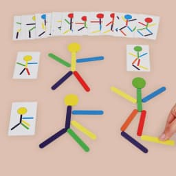 Kids Montessori Fine Motor Training Wooden DIY Shape Matching Puzzle Educational Toys For Children Rainbow Stick Thinking Game