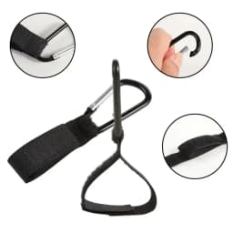 1-5PCS Baby Stroller Hook Clip Aluminum Alloy Carabiner Cart Organizer Diaper Bag Shopping Pram Hook Hanger Accessories
