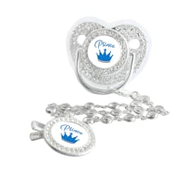 Bling Princess Pacifier With Gem Luxury Weaning Pacifier Baby Nipple With Chain Clip Newborn Prince Baby Dummy Soother
