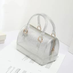 Portable PVC Jelly Crossbody Bags Candy Transparent Waterproof Shoulder Bag Handbag Women's Bucket Bag