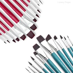 Face Paint Brushes, 12/24PCS Artist Acrylic Paint Brush Set for Face Body Shoe Painting, Ideal for Cosplay Party Stage Makeup