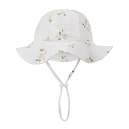 Floral Print Baby Bucket Hats Adjustable Solid Caps for Infant Boys Girls Sunscreen Outdoor Beanies Beach Fishing Headwraps