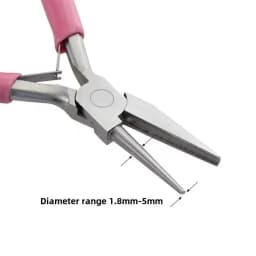 Needle Pliers DIY Hand Accessories Tools, 5 Inch Mini Pliers, Wire Winding Pliers, Jewelry Pliers, Half Groove and Half Round Mo