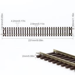 Evemodel Model Trains HO Scale 1:87 Straight Curved Track Copper-Nickel Rail Code 100