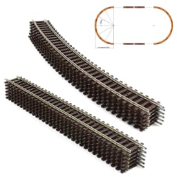 Evemodel Model Trains HO Scale 1:87 Straight Curved Track Copper-Nickel Rail Code 100