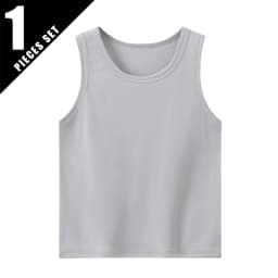 1/3/4 Pcs Children's Four Seasons Thin Solid Color Joker Vest Boy Loose And Comfortable Bottoming Shirt Girl Sweet And Lovely T