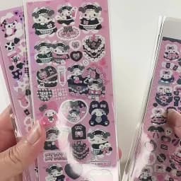 Korean Laser Kawaii Cute Cartoon Animal Stickers Handbook Star Card Photo Planner Notebook Scrapbook DIY Decorative Stickers