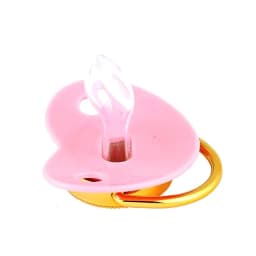 Bling Pacifier With Pink Gem Luxury Weaning Pacifier Baby Nipple With Chain Clip Newborn Baby Dummy Soother