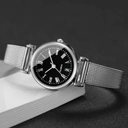Fashion Roma Dial Women Quartz Watch Casual Mesh Band Ladies Wristwatches Reloj Mujer(Without Box)
