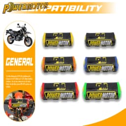 PowerMotor Motorcycle Handlebar Bumper Bar Pad Chest Protector Pad Motocross Dirt Bike 1-1/8" Handlebar Bumpers Mousse Guidon