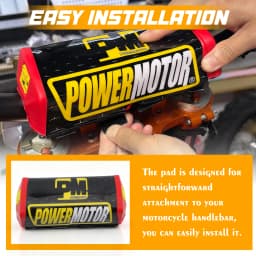 PowerMotor Motorcycle Handlebar Bumper Bar Pad Chest Protector Pad Motocross Dirt Bike 1-1/8" Handlebar Bumpers Mousse Guidon