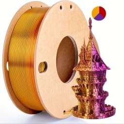 Three Color PLA Silk Filament 250g per Roll Net Weight, Suitable for FDM 3D Printers, 1.75mm Silk PLA 3D Printing Material.
