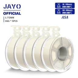 JAYO ASA Filament 1.75mm 3D Printer Filament ASA 5Rolls/set UV/Rain/Heat Resistant Tough 3D Filament 1KG For FDM 3D Printers