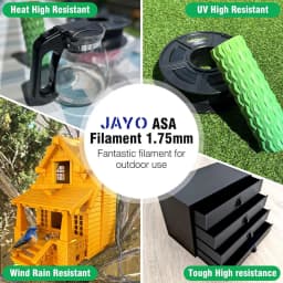 JAYO ASA Filament 1.75mm 3D Printer Filament ASA 5Rolls/set UV/Rain/Heat Resistant Tough 3D Filament 1KG For FDM 3D Printers