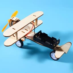 Sliding airplane model, children's Diy handcrafted assembly model, Diy 3d wooden jigsaw puzzle, educational toys, festival gifts